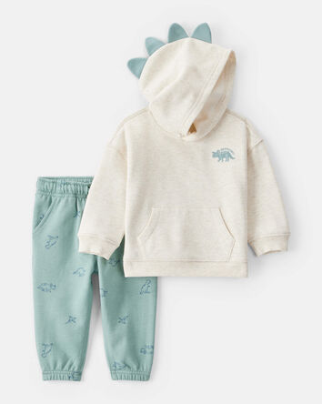 Baby Boy Dinosaur Print Long-Sleeve Tee & Pant Set, 