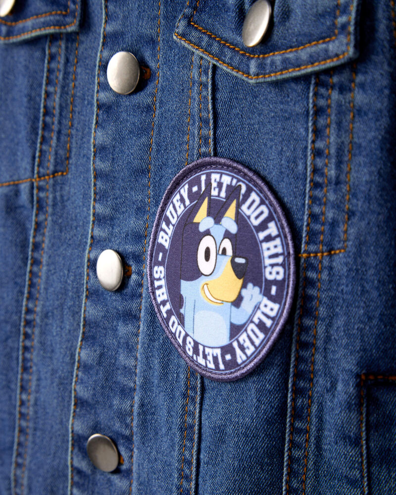 Toddler Bluey Denim Jacket - Blue, image 3 of 6 slides