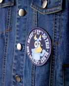 Toddler Bluey Denim Jacket - Blue, image 3 of 6 slides