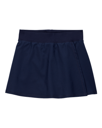 Kid Poplin Stretch Uniform Skort - Navy, 
