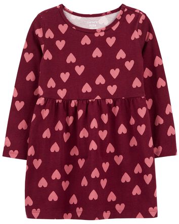 Toddler Heart Jersey Dress, 
