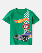 Toddler Hot Wheels Racecar Short-Sleeve Graphic Tee - Green, image 1 of 2 slides