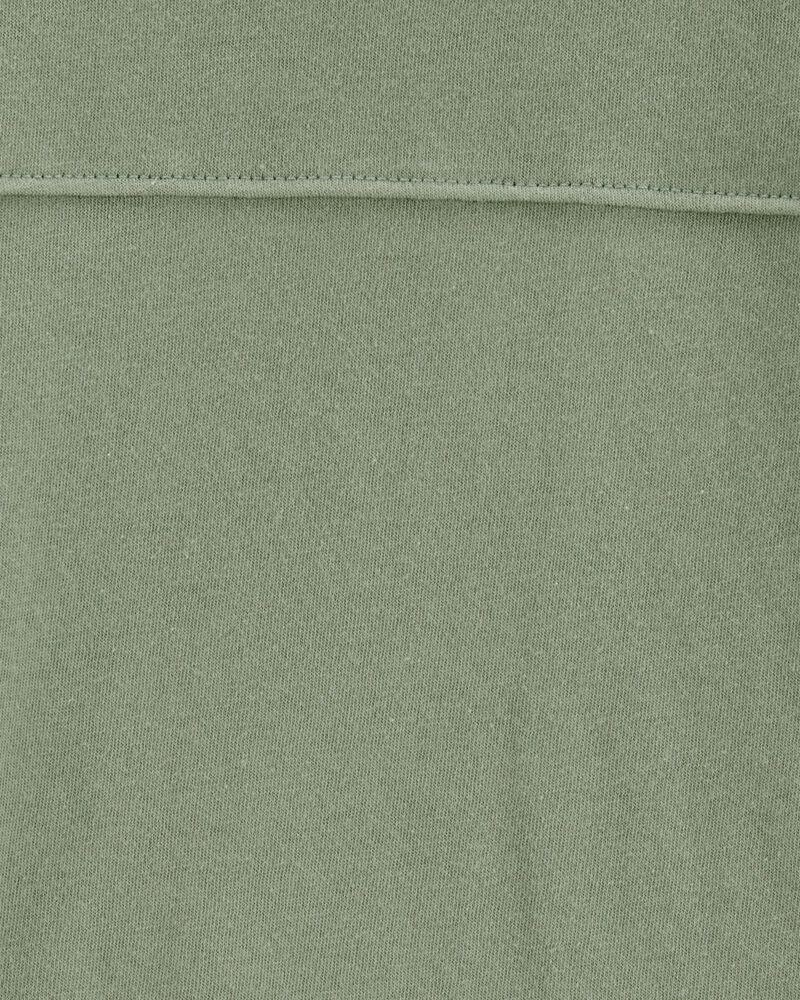 Baby Short-Sleeve Striped Tee - Green, image 2 of 3 slides