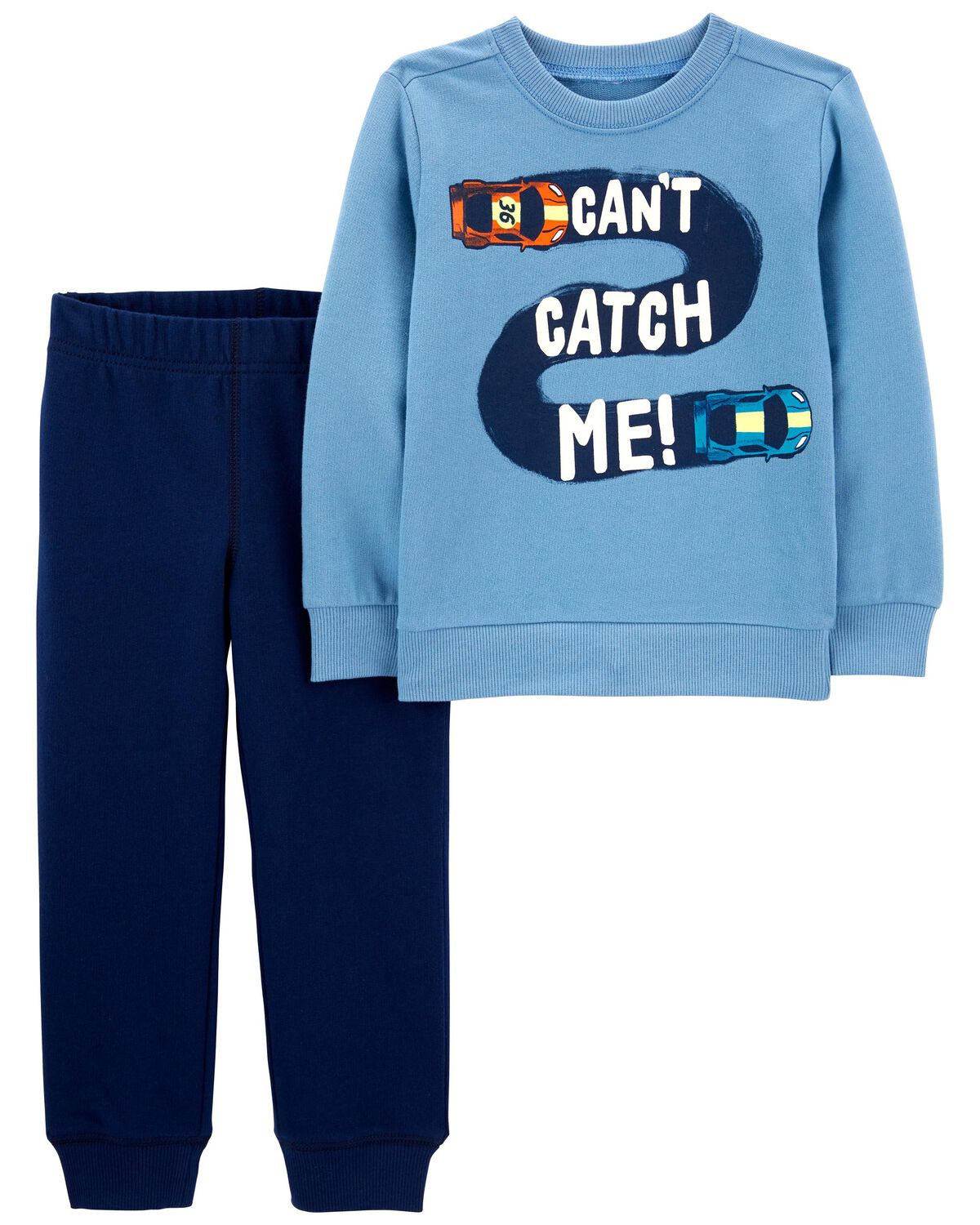 Multi Toddler 2Piece Car Tee & Jogger Set