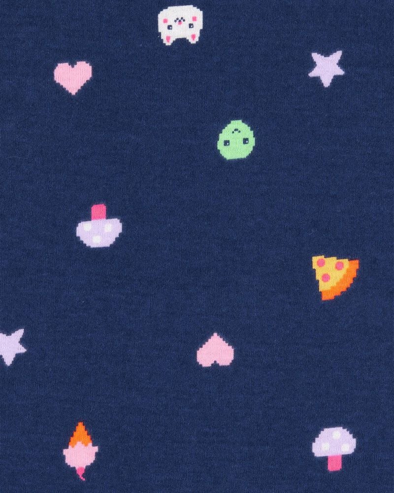 Kid 4-Piece Gamer Cotton Pajamas, image 3 of 4 slides