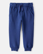 Toddler Boy Solid Fleece Cotton Jogger - Navy, image 1 of 4 slides