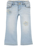 Baby Floral Patch Iconic Denim Flare Jeans, image 1 of 3 slides