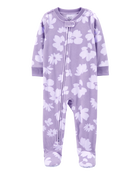 Toddler 1-Piece Fleece Floral Footie Pajamas, image 1 of 4 slides