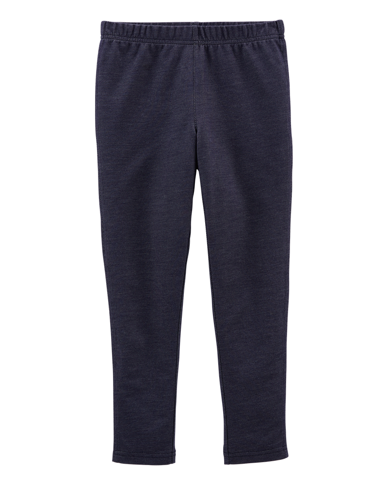 Girls Faux Denim Leggings, image 1 of 3 slides