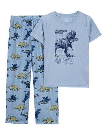 Boys Dinosaur Loose Fit 2-Piece Pajamas - Blue, 
