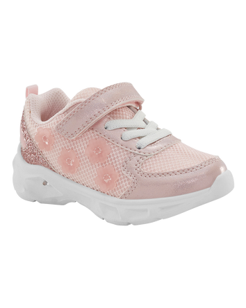 Toddler Glitter Light Up Sneakers - Pink, 