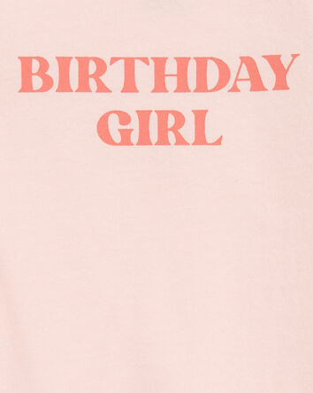 Baby Birthday Girl Short-Sleeve Bodysuit - Pink, 