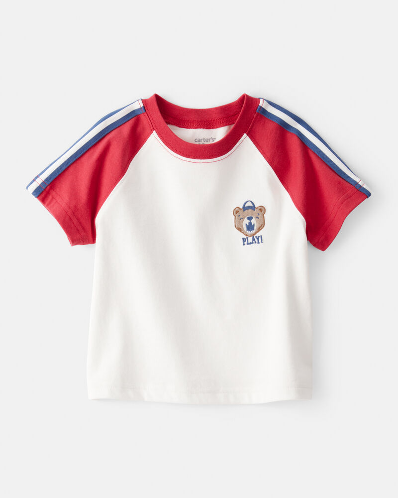 Baby Boy Bear Short-Sleeve Graphic Tee - White, image 1 of 5 slides