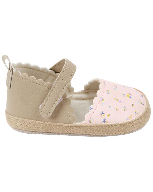 Tan/Pink Baby Espadrille Soft Sandal