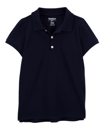 Kid Deep Navy Piqué Polo Shirt, 
