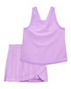 Kid Active Twist Tank & Wrap Skort Set - Purple, image 1 of 7 slides