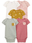 Multi - Baby 5-Pack Short-Sleeve Bodysuits