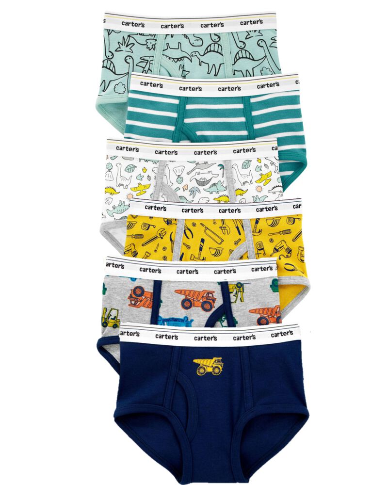 6-Pack Cotton Briefs Underwear, image 1 of 3 slides