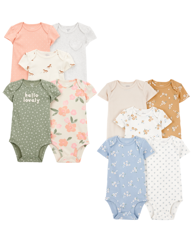 Baby 10-Pack Short-Sleeve Bodysuits, image 1 of 15 slides