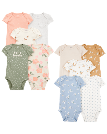 Baby 10-Pack Short-Sleeve Bodysuits, 