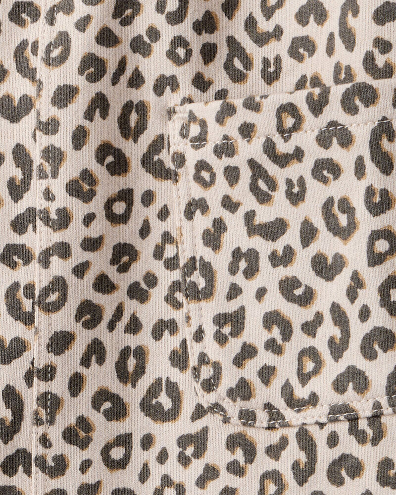 Baby Girl 2-Piece Leopard Print Cotton Long-Sleeve Dress Set - Brown, image 4 of 7 slides