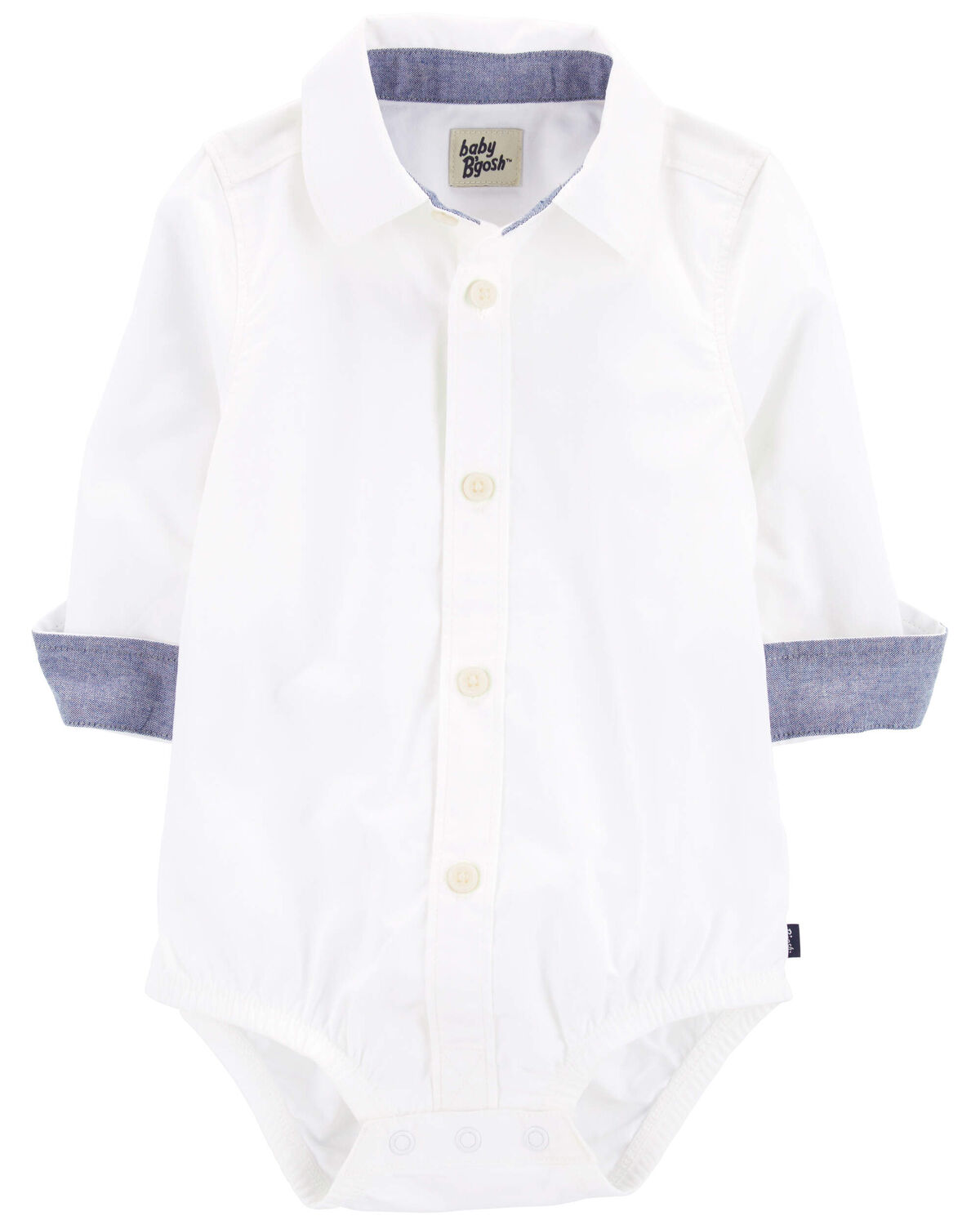 White Baby ButtonFront Bodysuit