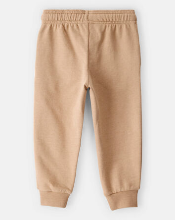 Toddler Boy Construction French Terry Jogger - Tan, 