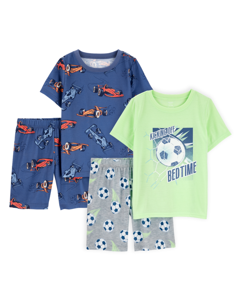 Kid 4-Piece Loose Fit Pajamas, image 1 of 5 slides