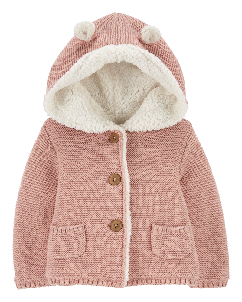 Baby Sherpa-Lined Hooded Jacket, image 1 of 3 slides
