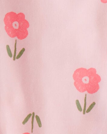Toddler 2-Piece Floral Loose Fit Coat-Style Pajamas - Pink, 