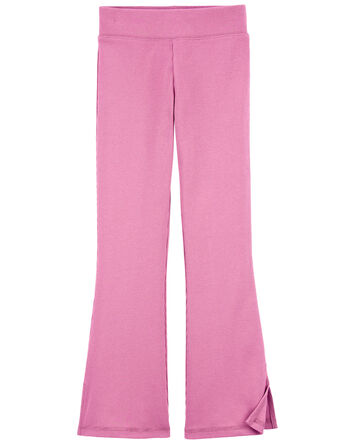 Kid High-Rise Ribbed Flare Pants, 