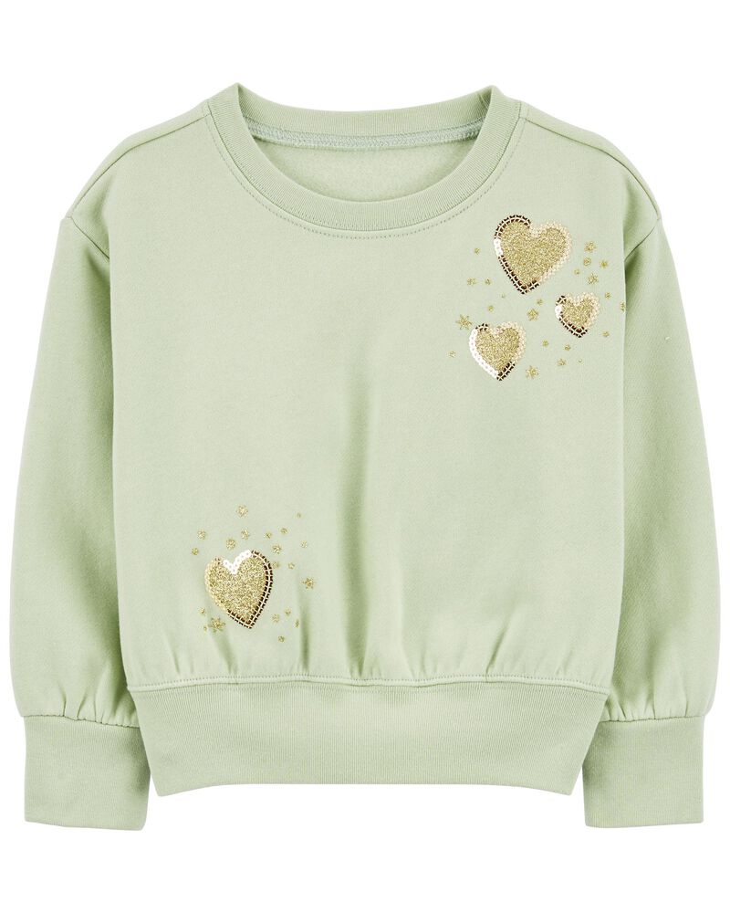 Baby Heart Pullover Sweatshirt, image 1 of 3 slides