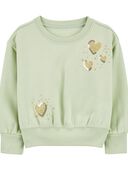 Green - Baby Heart Pullover Sweatshirt