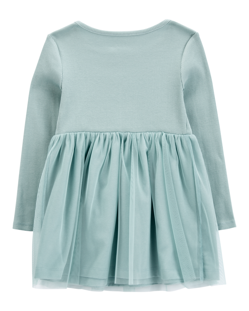 Baby Tutu Long-Sleeve Jersey Dress, image 2 of 4 slides