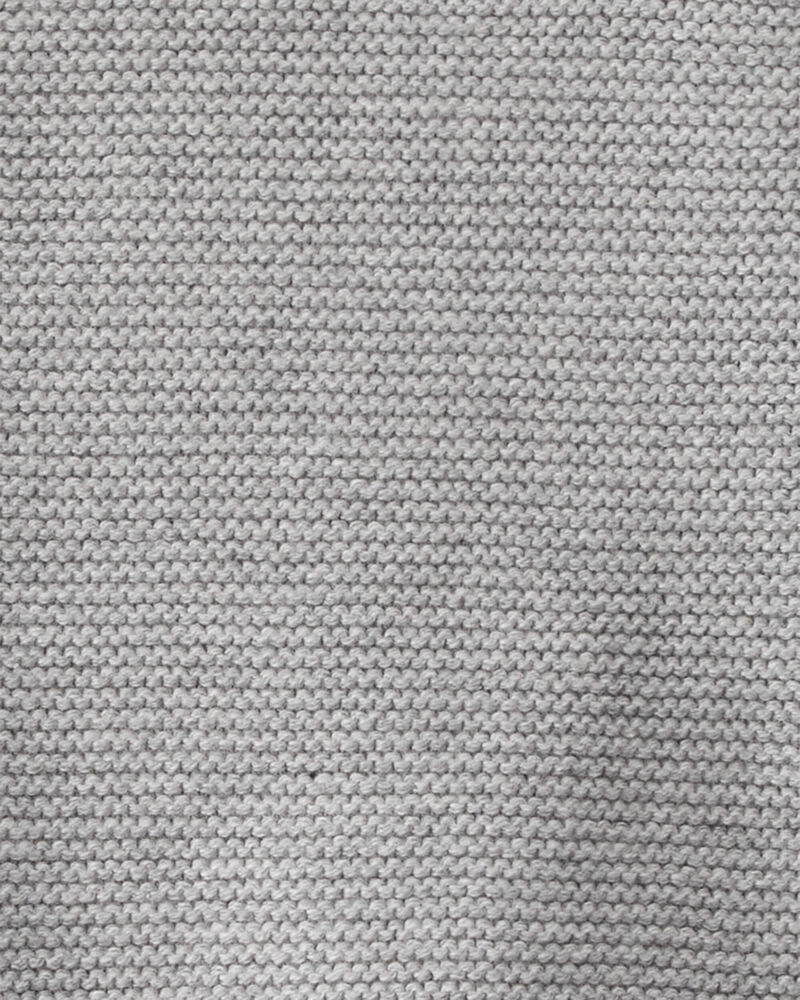 Baby Organic Cotton Sweater Knit Overalls in Heather Grey, image 2 of 5 slides