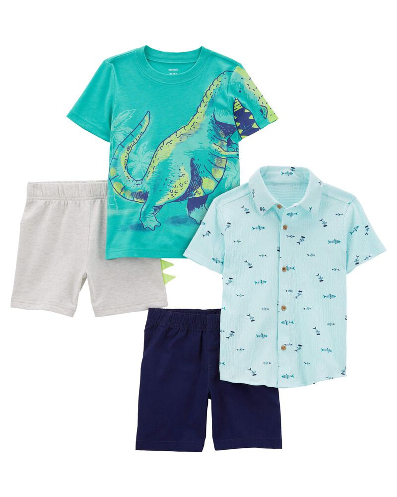 Toddler 4-Piece Shirts & Shorts Set
, image 1 of 6 slides