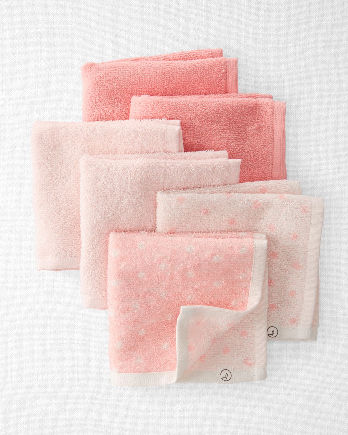 Pink Baby 6Pack Cotton Washcloths
