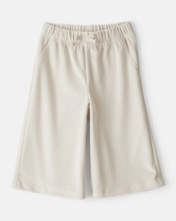 Baby Girl Ribbed Flare Pants - Tan, 