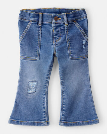 Baby Girl Denim Bootcut Jeans - Blue, 