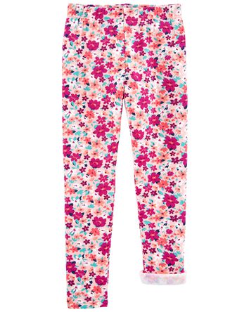 Kid Floral Cozy Leggings, 