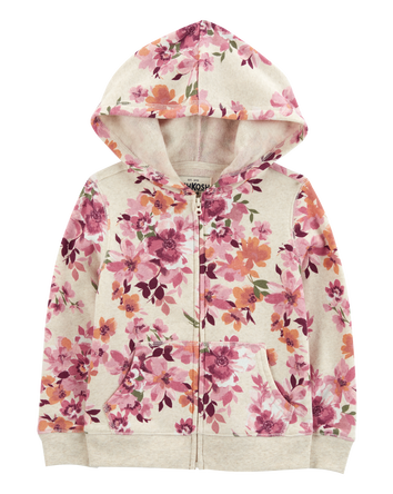 Baby Floral Print Fleece Jacket, 