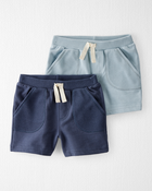 Toddler 2-Pack Organic CottonWaffle Knit Shorts, image 1 of 3 slides