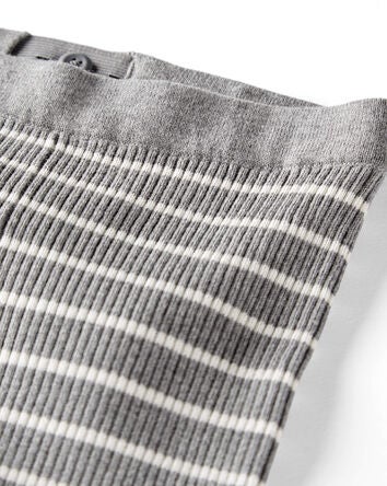 Toddler Organic Cotton Ribbed Sweater Knit Set in Stripes, 