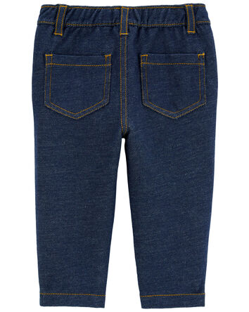 Baby Pull-On Faux Denim Pants, 