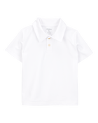 Toddler 3-Pack Active Uniform Polo Shirts in Moisture Wicking BeCool™ Fabric - White, image 2 of 3 slides
