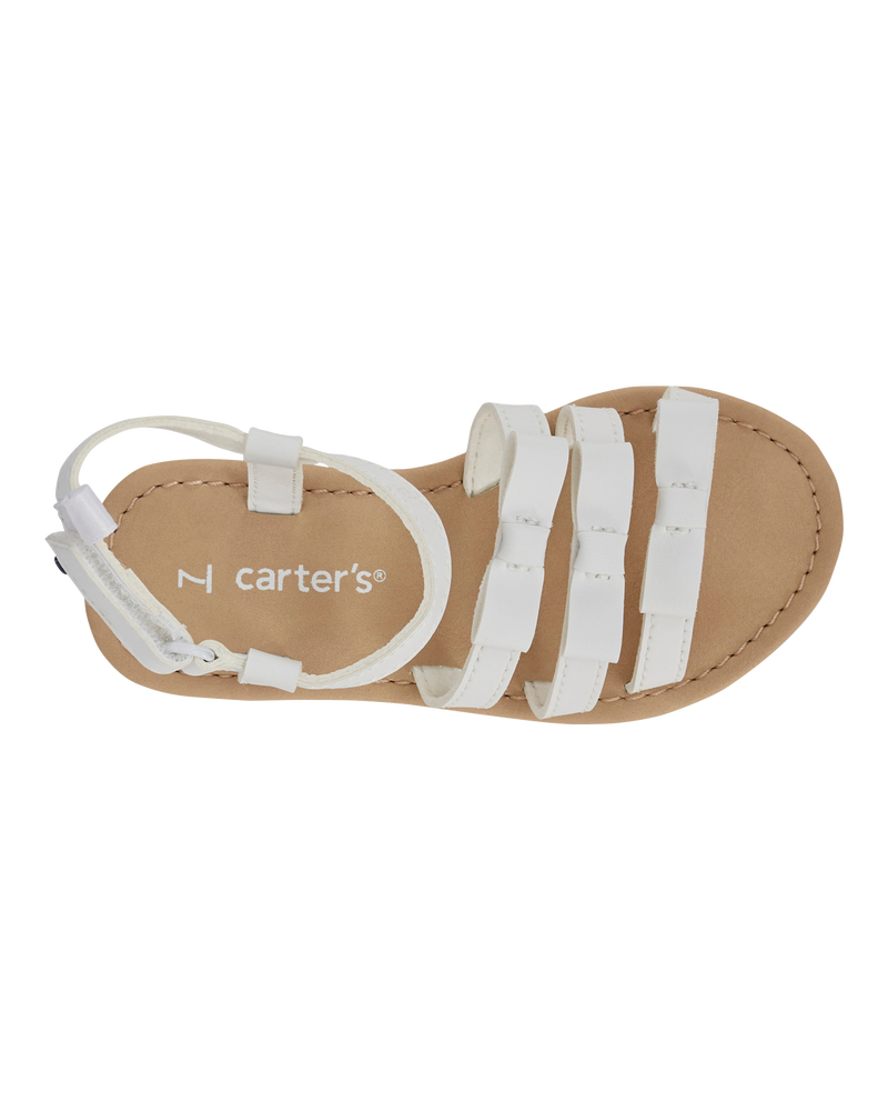 Toddler Strappy Sandals - White, image 4 of 7 slides