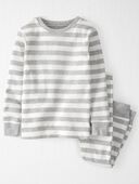 Grey Heather Stripe - Toddler Organic Cotton Pajamas Set