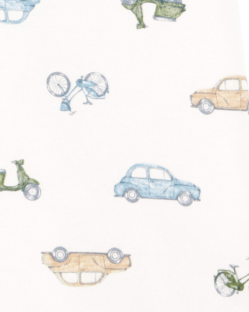 Baby 2-Way Zip Cars PurelySoft Wearable Blanket - Ivory, image 4 of 5 slides