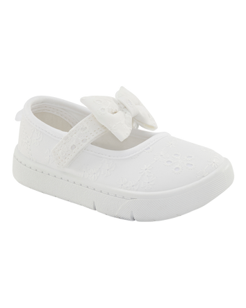  Every Step® First Walker Eyelet Mary Jane Sneakers - White, 