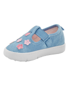 Every Step® First Walker Floral Denim Sneakers - Blue, image 7 of 7 slides